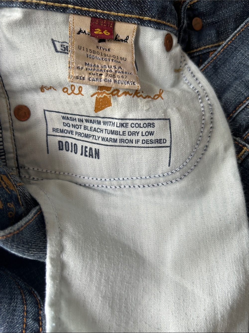 7 For All Mankind Bootcut Jeans in Medium Blue Fade - Picture 10 of 16